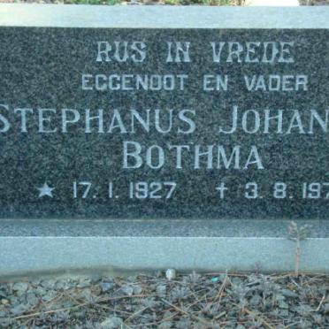 BOTHMA Stephanus Johannes 1927-1976