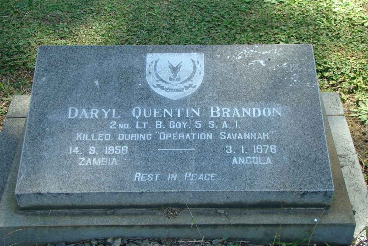 BRANDON Daryl Quentin 1956-1976