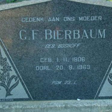 BIERBAUM G.F. nee BOSHOFF 1906-1963