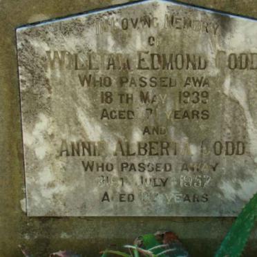 CODD William Edmond -1939 &amp; Annie Alberta -1957