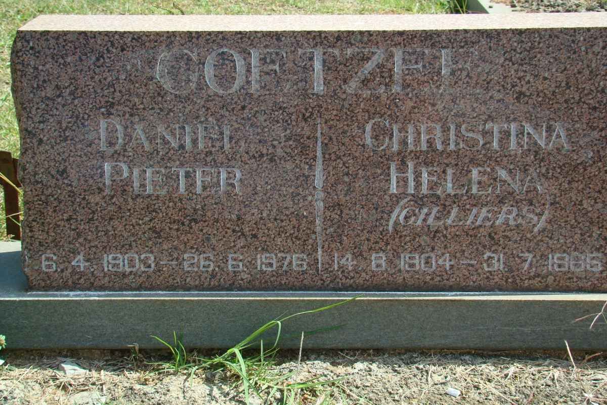 COETZEE Daniel Pieter 1903-1976 &amp; Christina Helena CILLIERS 1904-1965