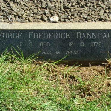 DANNHAUSER George Frederick 1890-1972