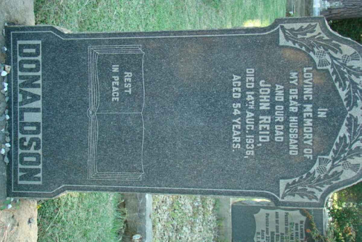 DONALDSON John Reid -1936