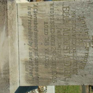 DICK Ella Augusta nee SMITH -1925