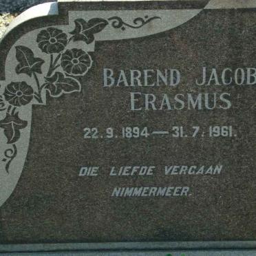 ERASMUS Barend Jacobus 1894-1961