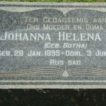 ELS Johanna Helena nee BOTHA 1895-1979