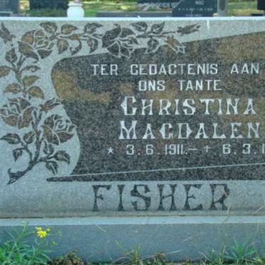 FISHER Christina Magdalena 1911-1984