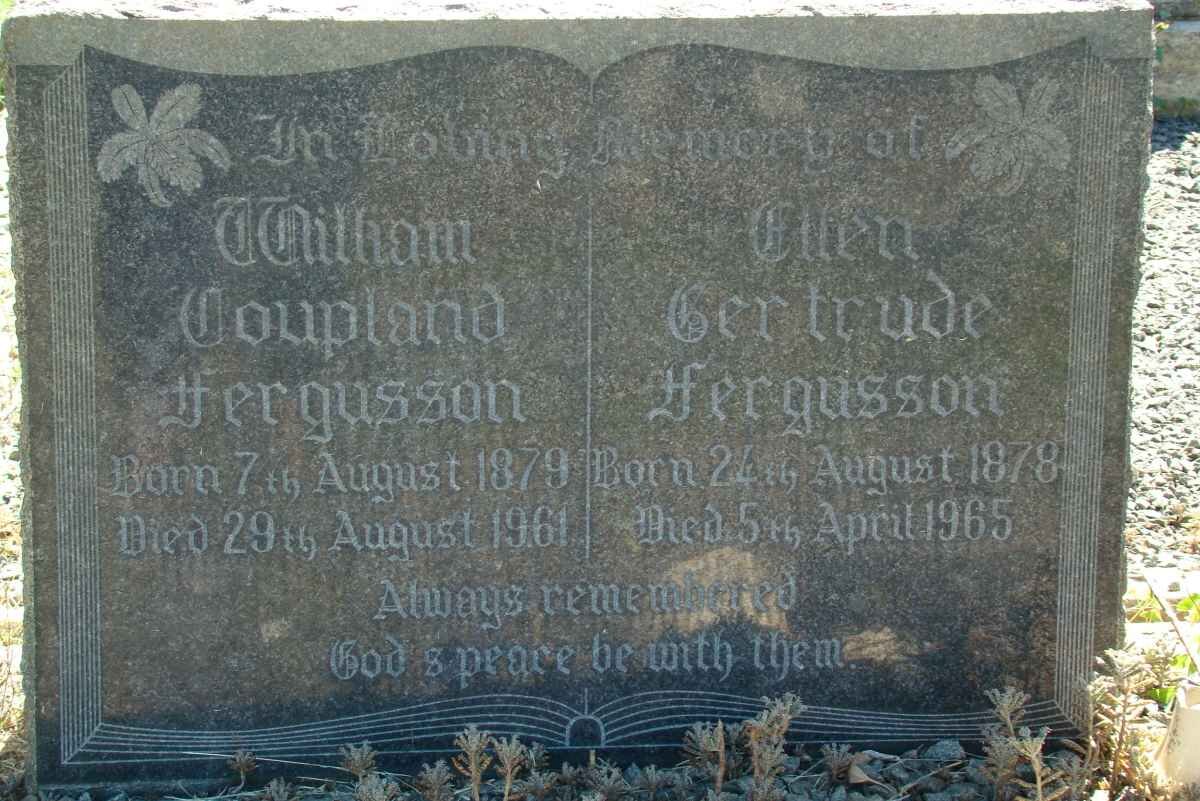 FERGUSSON William Coupland 1879-1961 &amp; Ellen Gertrude 1878-1968