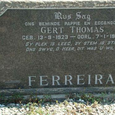 FERREIRA Gert Thomas 1923-1962