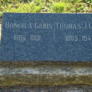 GIBBS Thomas J. 1865-1948 &amp; Honor A. 1864-1901