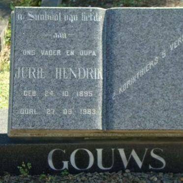 GOUWS Jurie Hendrik 1895-1983