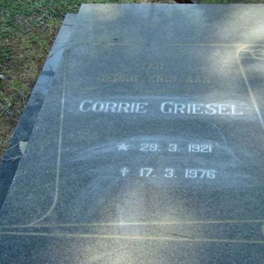 GRIESEL Corrie 1921-1976