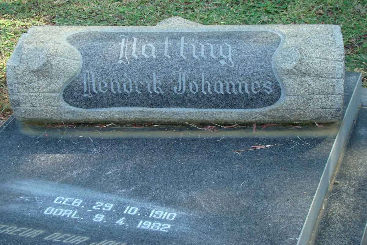 HATTING Hendrik Johannes 1910-1982