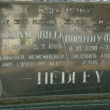 HEDLEY William 1896-1969 &amp; Dorothy 1898-1986