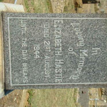 HASTIE Elizabeth -1944