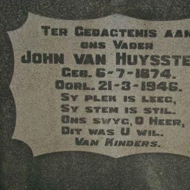 HUYSSTEEN John, van 1874-1946