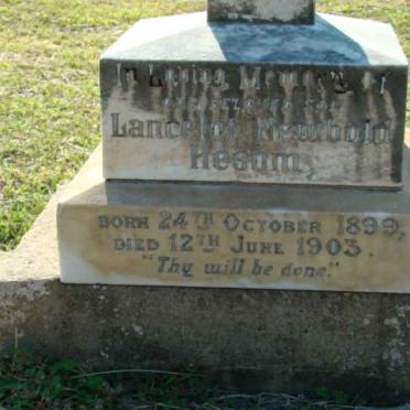 HESOM Lancelot Newbold 1899-1903