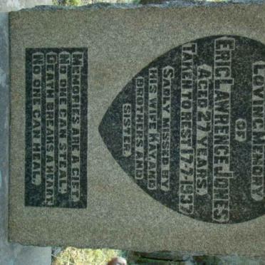 JONES Eric Lawrence -1937