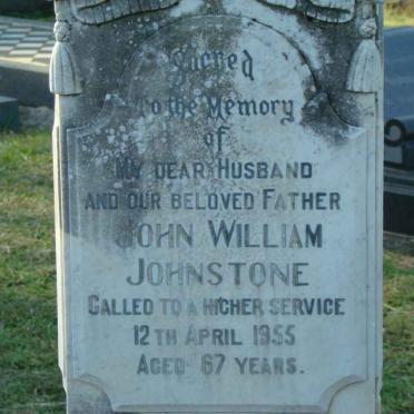 JOHNSTONE John William -1955 &amp; Mary Hannah -1969