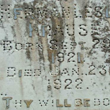 KRAUSE Herman Leslie 1921-1922