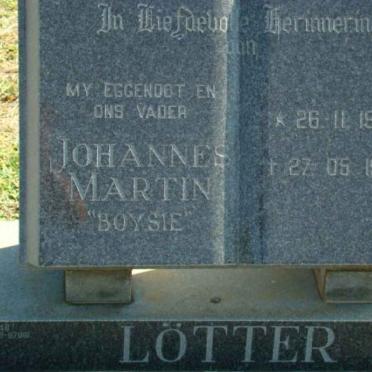 LOTTER Johannes Martin 1937-1993