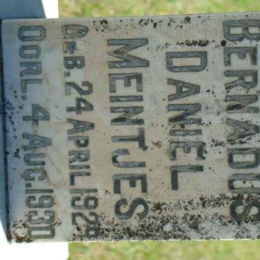 MEINTJES Bernadus Daniel 1929-1930