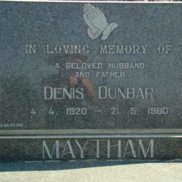MAYTHAM Denis Dunbar 1920-1980