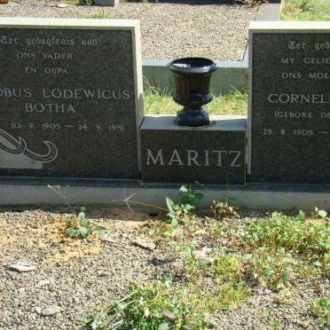 MARITZ Jacobus Lodewicus Botha 1905-1981 &amp; Cornelia Jacoba DE VILLIERS 1905-1969