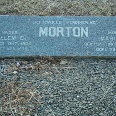 MORTON Willem C. 1906-1970 &amp; Maria M.K. HATTING 1912-1964