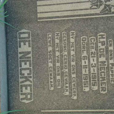 NECKER H.P., de 1915-1951