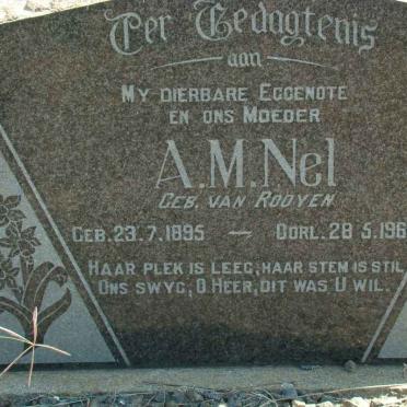 NEL A.M. nee VAN ROOYEN 1895-1960