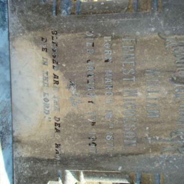 NICOLSON William Ernest 1871-1907