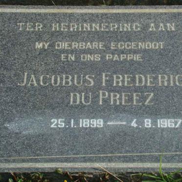 PREEZ Jacobus Frederick, du 1899-1967