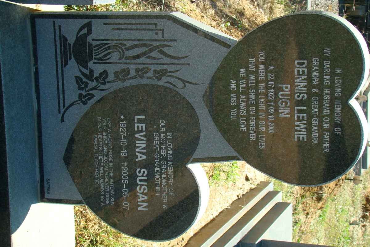 PUGIN Dennis Lewie 1922-2000 &amp; Levina Susan 1927-2005