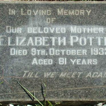 POTTER Elizabeth -1933