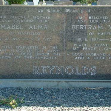 REYNOLDS Bertram William 1897-1971 &amp; Mabel Alma 1893-1977