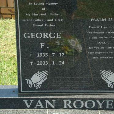ROOYEN George F., van 1935-2003