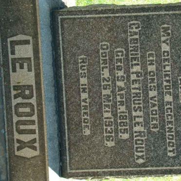 ROUX Gabriel Petrus, le 1885-1936