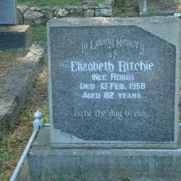 RITCHIE Elizabeth nee ROBB -1958
