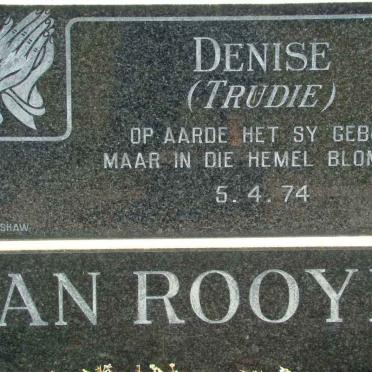 ROOYEN Denise, van -1974