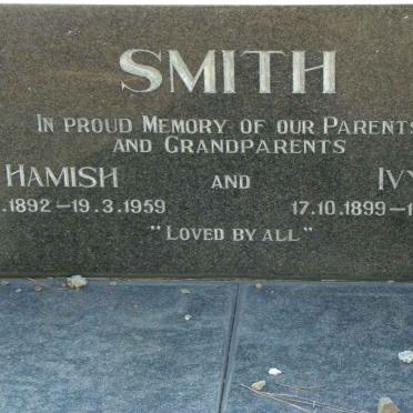 SMITH Hamish 1892-1959 &amp; Ivy 1899-1958