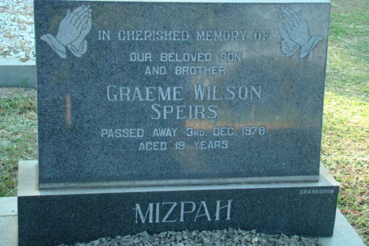 SPEIRS Graeme Wilson -1978