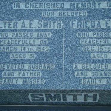 SMITH Walter A.E. -1945 &amp; Frieda E. -1976 :: SMITH Norman &amp; Babs :: SMITH Merall