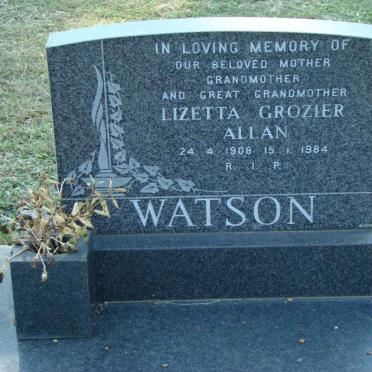 WATSON Lizetta Grozier Allan 1908-1984
