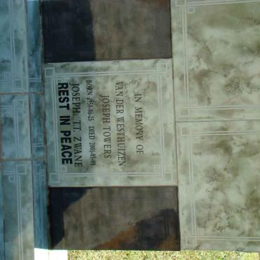 WESTHUIZEN Joseph Towers, van der 1958-2001