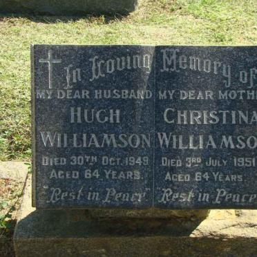 WILLIAMSON Hugh -1949 &amp; Christina -1951