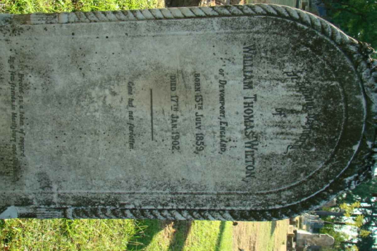 WILTON William Thomas 1859-1902