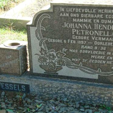 WESSELS Johanna Hendrina Petronella nee VERMAAK 1897-1956