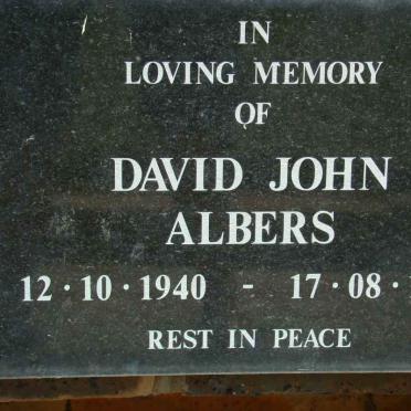 ALBERS David John 1940-1998