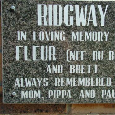 RIDGWAY Fleur nee DU BOIS :: RIDGWAY Brett